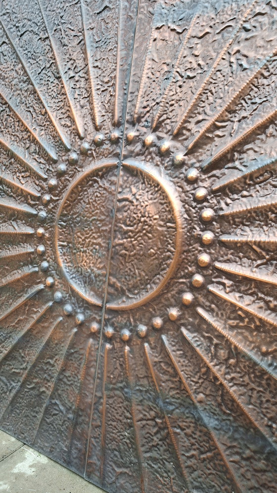 Image 1 of Brutalist brutalusm ornament deur vintage