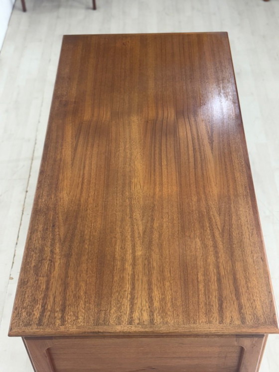 Image 1 of Danish teak desk freestanding office desk Henning Kjaernulf