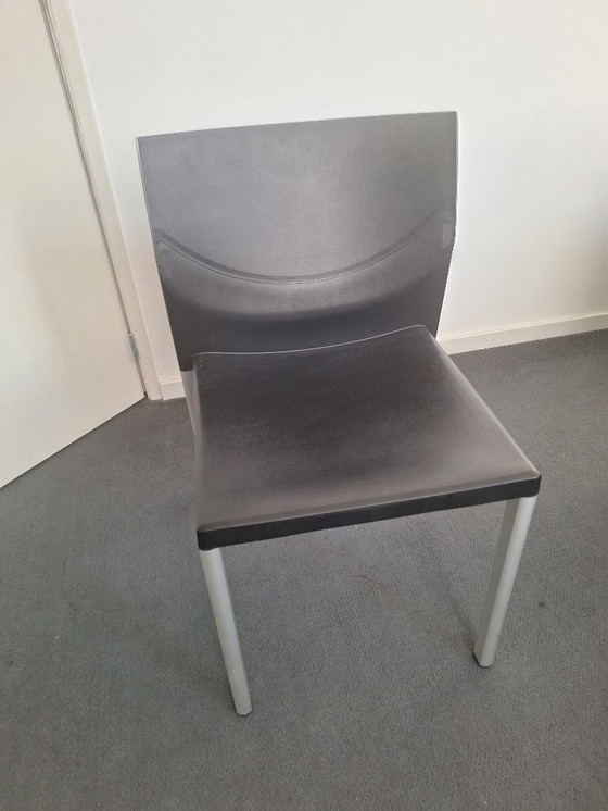 Image 1 of Modern Design Dining Set – Extendable Table with Cobra Leather Chairs – MUST GO!