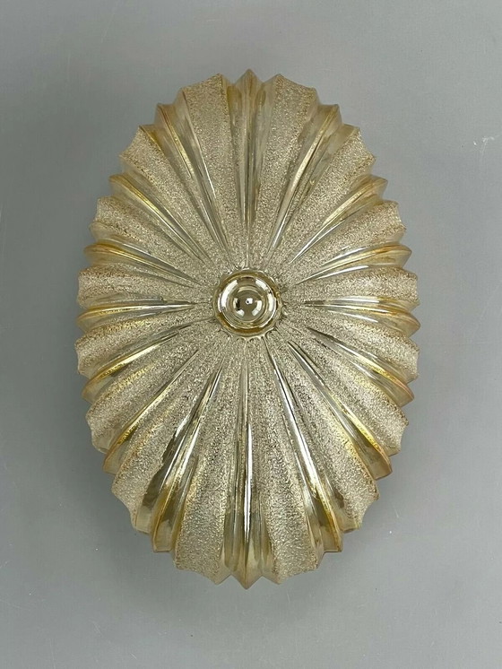 Image 1 of Lámpara de pared de los años 60 y 70, diseño de la era espacial de cristal.