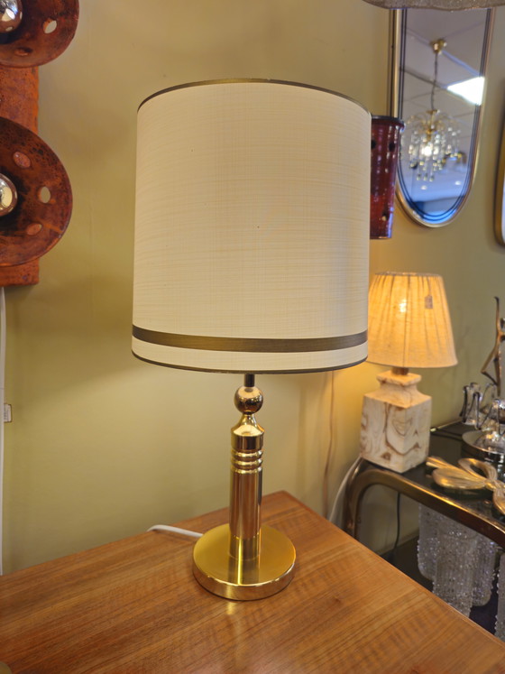 Image 1 of Vintage Messing Tafellamp Bureaulamp Lamp 