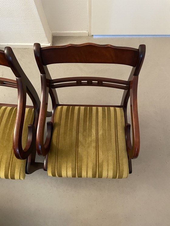 Set van 4 originele Heldense mahoniehouten eetkamerstoelen met armleuningen. Helden stoelen – Fauteuils, Wood (photo 4 of 5)