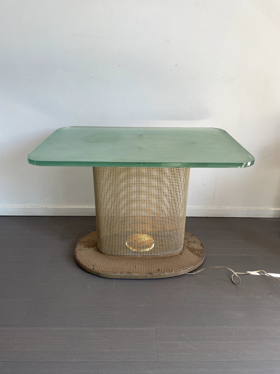 Image 1 of Table d'appoint lumineuse française des années 1950