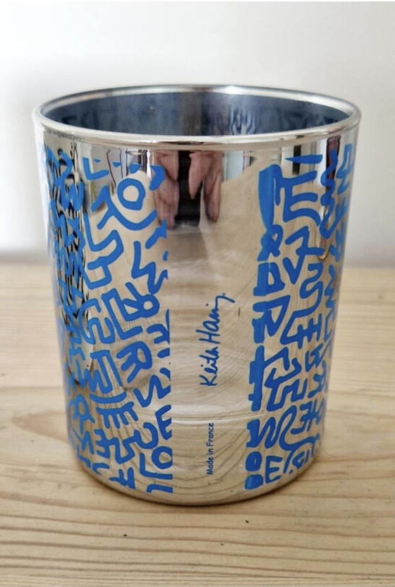 Image 1 of Macetas Paire Keith Haring - Verre opalin 