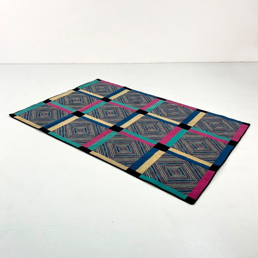 Mehrfarbiger Wollteppich von Missoni, 1980er Jahre