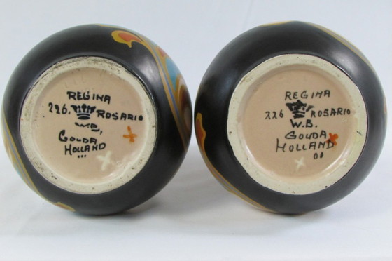 Image 1 of Paar Régina Rosario vazen, Gouda Holland
