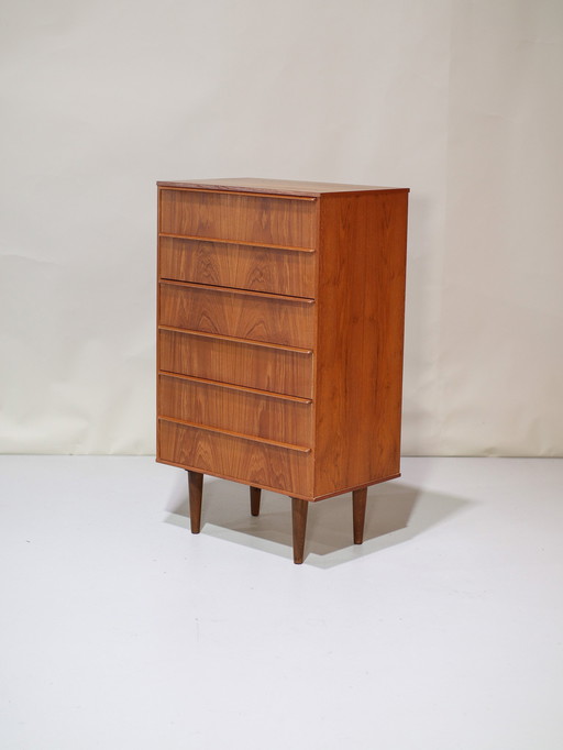 Drawer Cabinet Teak Vintage Danish 1960s