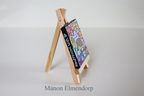 Image 1 of incl. Donkey: Unique Hand-Painted Hedgehog Painting