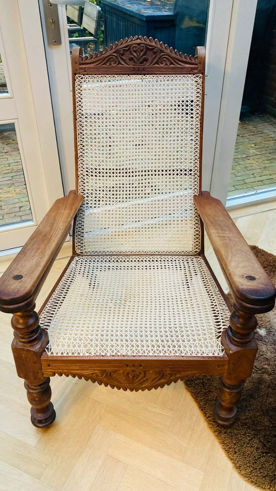 Authentic, handmade Lamu chair from Kenya, crafted in 1998 – Armchairs, Wood (photo 2 of 5)
