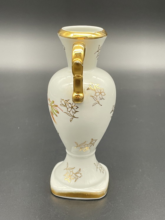 Vaso Vintage Limoges Porcelaine d’Art con Manici Dorati – Limoges-Porzellan, Vasi (photo 3 of 9)