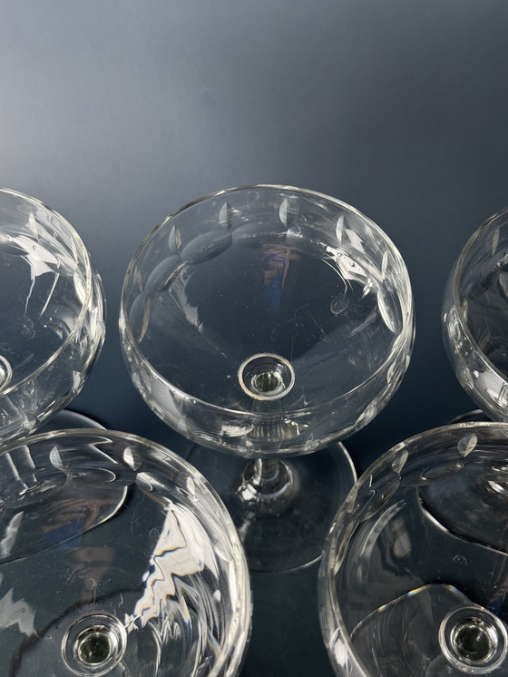 Image 1 of 6 Cocktailglazen - Verreries Doyen, jaren 1930