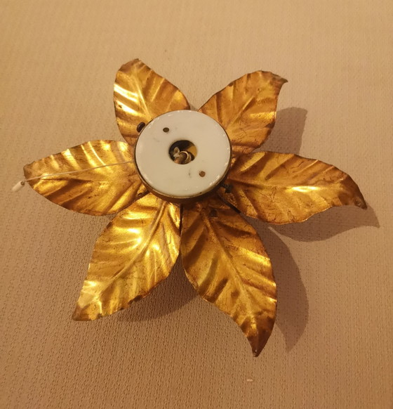 Golden Floral Mid Century Wall light by Hans Kögl – Metal (photo 11 of 12)