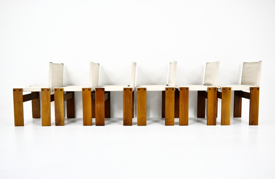 Image 1 of Sedie da pranzo Monk di Afra & Tobia Scarpa per Molteni, anni Settanta, set di 6