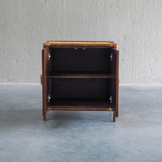 Meuble Vintage en Rotin et Cannage Tressé – Buffet bas (photo 9 of 14)