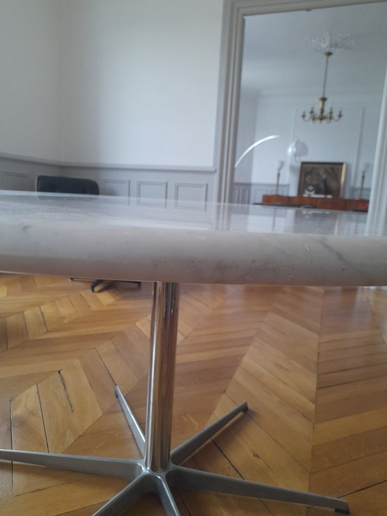 Image 1 of Arne Jacobsen A825 eettafel en 4 Gastone Rinaldi stoelen