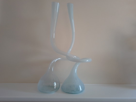 Image 1 of Een mooi koppel, 2 mondgeblazen glassculpturen