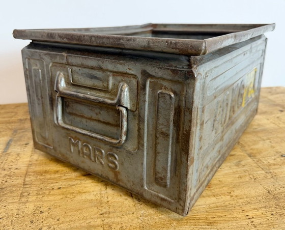 Image 1 of Vintage industriële werktafel op wielen, jaren 60