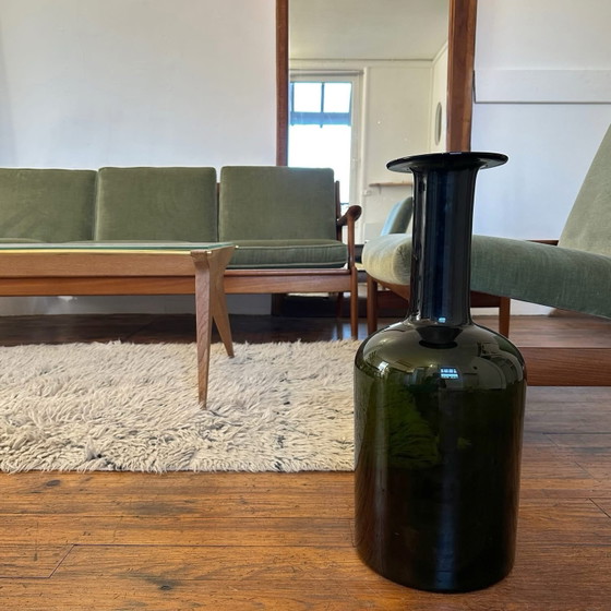 Large vase by Otto Brauer, 1960, Holmgaard, Glass, Green (photo 6 of 6)