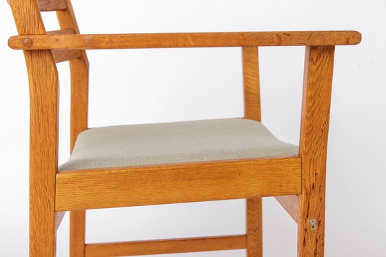 Image 1 of Set of 6 Kurt Østervig Oak Dining Chairs for KP Møbler, Danish Mid Century Chairs 1960s, Arm & Side Chairs