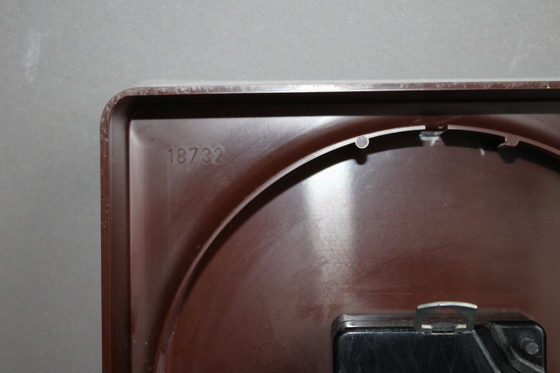 Image 1 of Krups clock no. 18732 kitchen clock wall clock brown square vintage Space Age 60s/70s