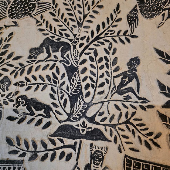 Image 1 of Antigua impresión de frotamiento del templo de Angkor Wat, mediados del siglo XX