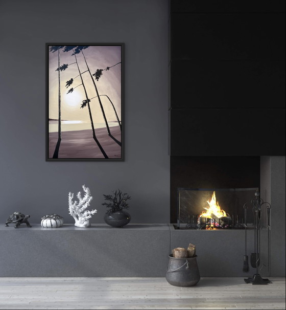 Acrylic and ink on stretched canvas, 100x65cm – Paintings & Drawings, Wood (photo 7 of 15)