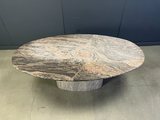 Image 1 of Vintage oval granite dining table, 1970s