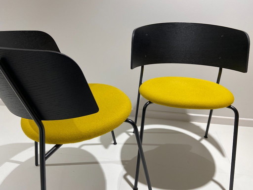 2x Objekte unserer Tage Wagner sedia imbottita rovere nero