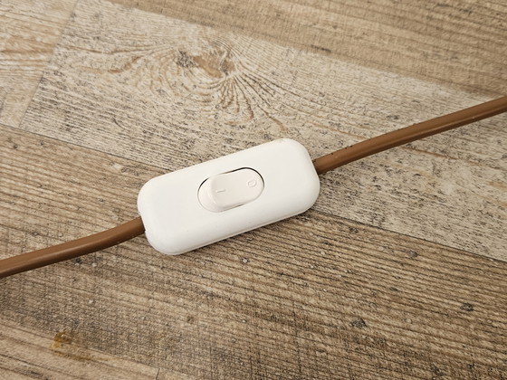 Image 1 of Lámpara de pie de cristal de Murano de mediados de siglo en madera y metal con tres puntos de luz, década de 1970