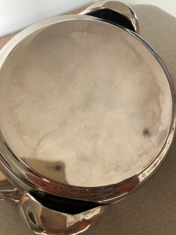 Centrotavola placcato in argento con manici a forma di cigno – Elegante lusso di metà secolo (photo 5 of 10)