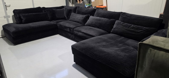 Stokroos Divano angolare black velvet croco, Divani angolari, Altro, Nero (foto 6 di 9)