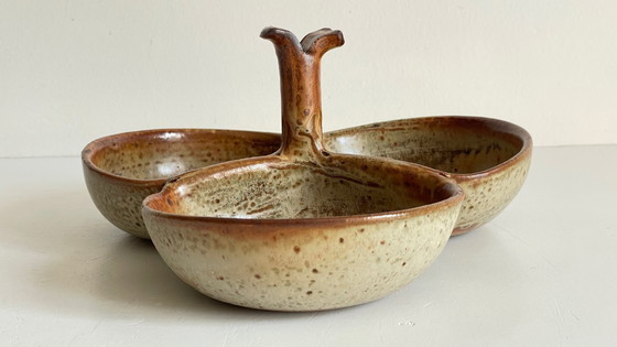 Image 1 of Piatto da antipasto in gres smaltato vintage