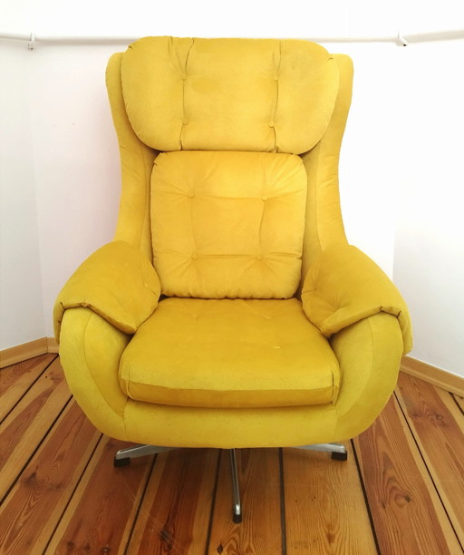 Vintage Swivel Chair From Up Závody / Rousinov, 1970S