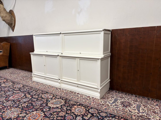 Originale Globe Wernicke Libreria Bassa Inglese Bianca – Librerie, Metallo, Legno (photo 4 of 17)