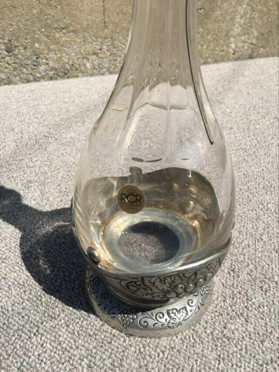 Image 1 of beautiful Royal Cristal Rock carafe with tin