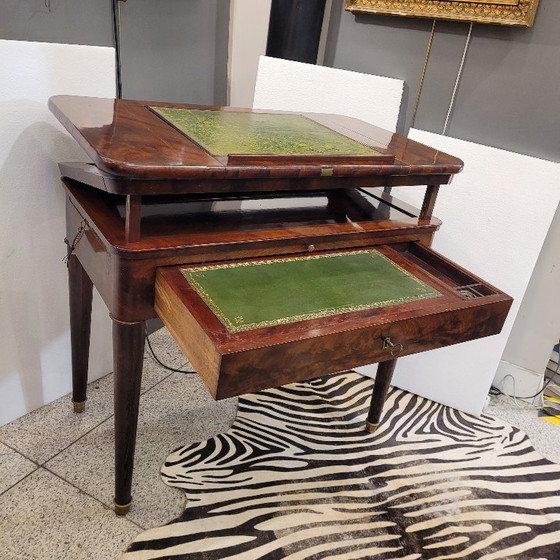 Image 1 of Mesa de arquitecto “à la tronchin”, Luis XVI, madera de caoba, circa 1790 – Francia