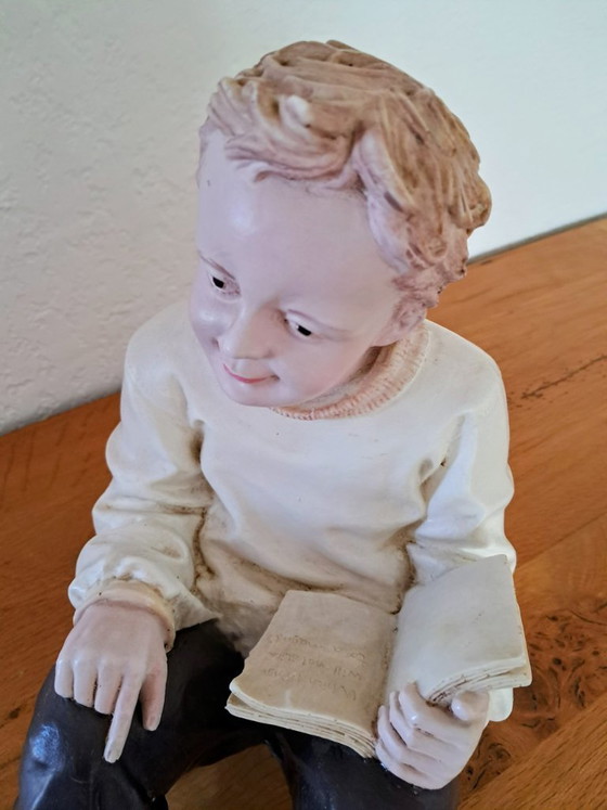 Vintage CALLEK Figurine - Young Boy Reading – Decorative Objects (photo 7 of 12)