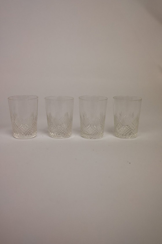 Image 1 of Verres en cristal vintage, lot de 10