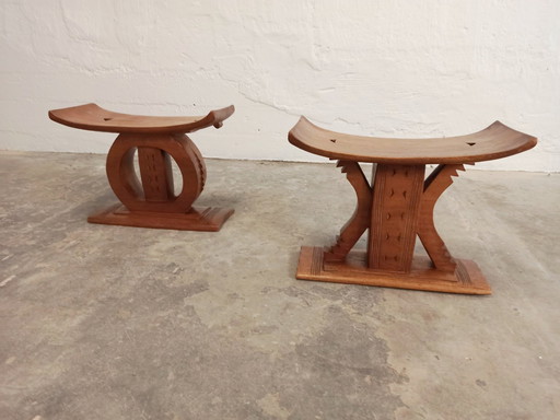 Set di 2 sgabelli Ashanti, africani