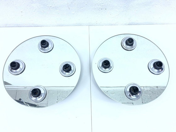 Image 1 of 2 lampade da parete Fischer Leuchten Lampade a Ufo in vetro a specchio design anni '70-'80