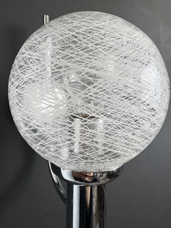 Image 1 of Applique cromata con vetro soffiato, anni '70