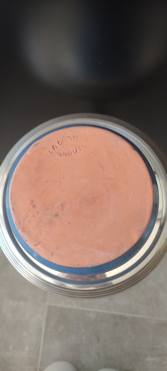 Image 1 of Handmade flower frog, La Draille pottery (Anduze)