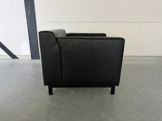 Rolf Benz Linea Poltrona - Pelle Nera – Poltrone, polished steel, Leather (photo 5 of 10)