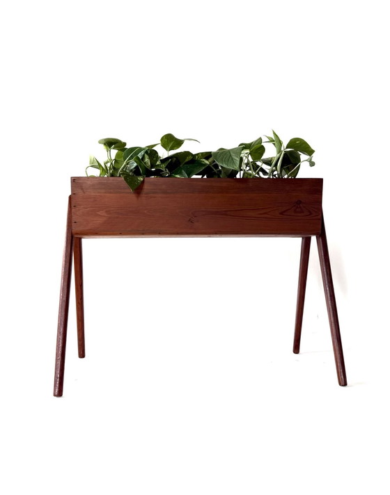 Image 1 of Vintage Danish teak planter '60
