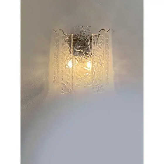 Image 1 of Applique da parete in vetro di Murano Hammered Strips listelli di Simoeng
