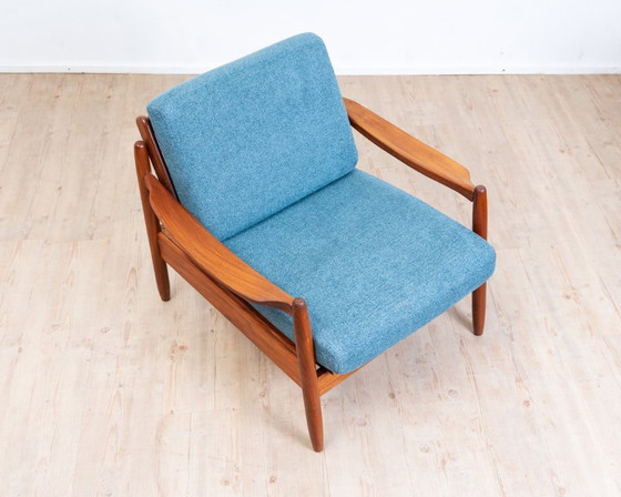 Image 1 of Fauteuil lounge Easychair en teck bleu des années 1960