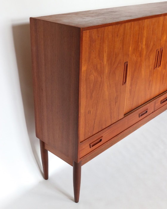 Image 1 of Vintage teak highboard Danish design sideboard sideboard