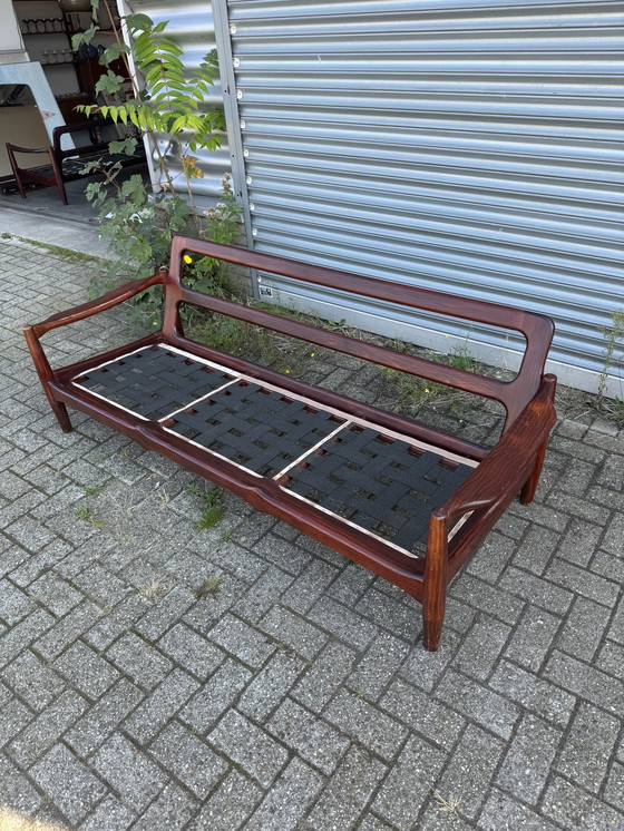 Image 1 of Divano vintage a 3 posti in teak (rivestire i cuscini)