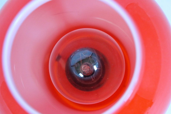 Image 1 of Vintage Red Glass Table Lamps attributed to Štěpán Tabery, Former Czechoslovakia, 1970s, Set of 2