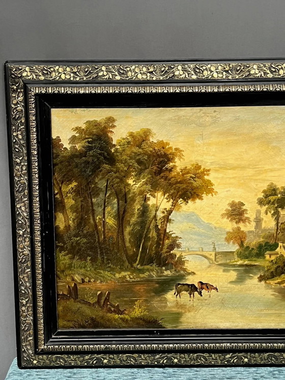 Oud Italiaans landschap. – Schilderijen & Tekeningen, Canvas (photo 6 of 11)